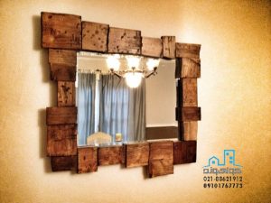 قاب آینه چوبی