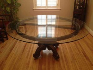 شیشه میز گرد