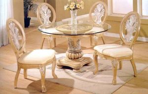 میز غذاخوری شیشه ای