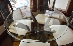 شیشه میز گرد