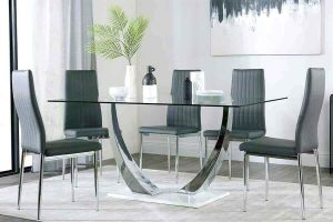 میز شیشه ای ناهارخوری