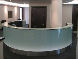 شیشه خم میز