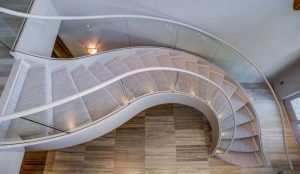 نرده شیشه ای راه پله