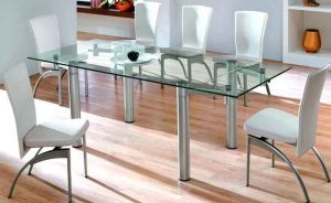 شیشه روی میز