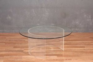 میز عسلی شیشه ای