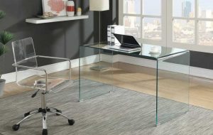 میز کامپیوتر شیشه ای