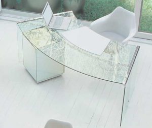 میز کامپیوتر شیشه ای