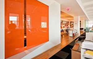 پارتیشن شیشه ای رنگی