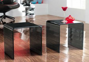 میز عسلی شیشه ای