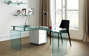 میز مدیریت شیشه ای