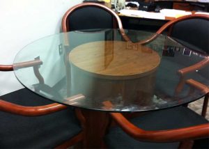 شیشه میز گرد