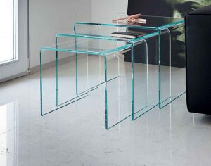 میز شیشه خم