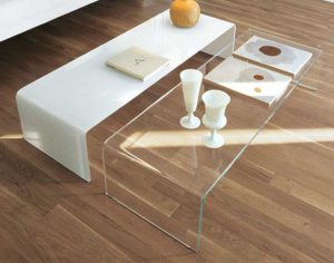 میز شیشه خم