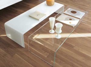 میز شیشه ای جلو مبلی