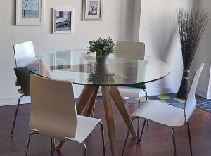 شیشه میز گرد