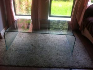 شیشه خم میز