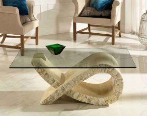 شیشه روی میز مبل