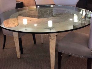 شیشه میز گرد