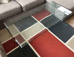 میز عسلی شیشه ای