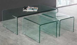 میز عسلی شیشه ای