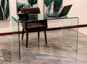 میز شیشه خم