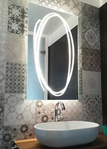 آینه روشویی گرد