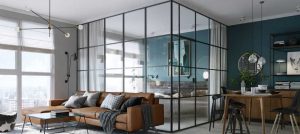 پارتیشن شیشه ای رنگی