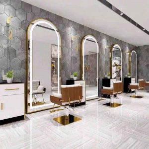 آینه آرایشگاه بیضی