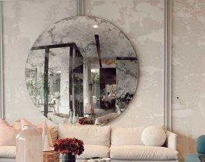 آینه آرایشگاه گرد