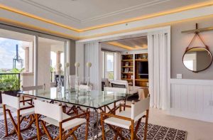 شیشه میز ناهارخوری سفید