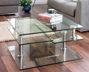 شیشه روی میز مبل