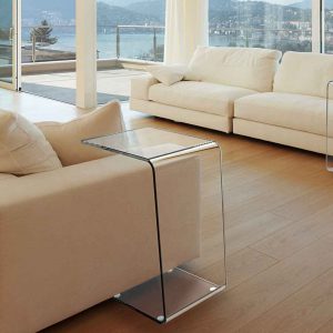 شیشه منحنی میز