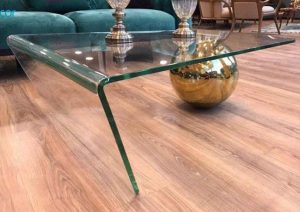 میز خم شیشه ای