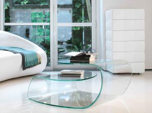 شیشه خم میز