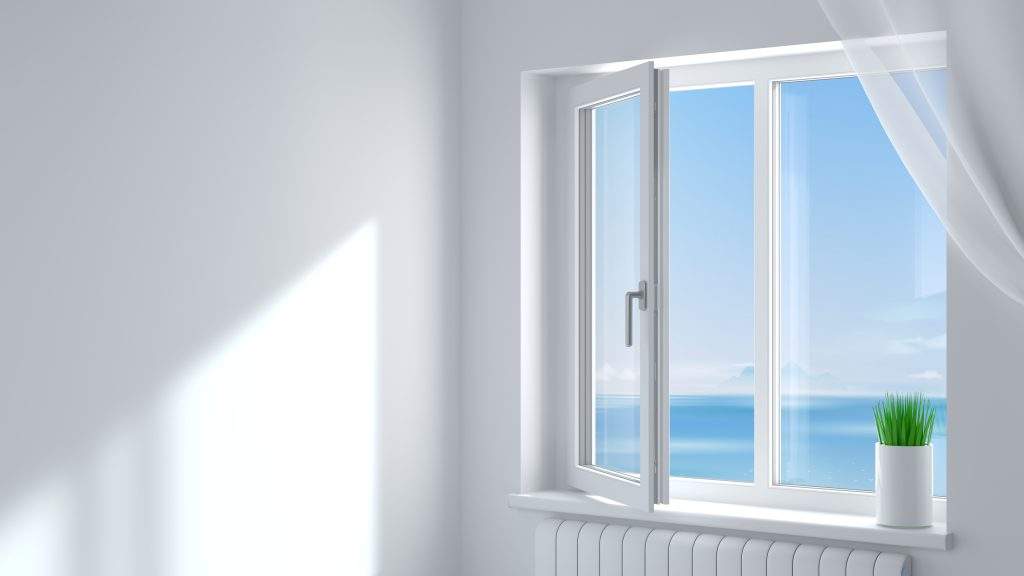 پنجره دوجداره UPVC لولایی